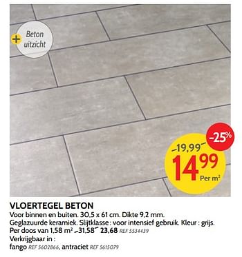 Promoties Vloertegel roberto - Huismerk - BricoPlanit - Geldig van 08/08/2018 tot 03/09/2018 bij BricoPlanit
