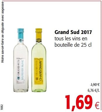 Promotions Grand sud 2017 tous les vins en bouteille - Vins blancs - Valide de 01/08/2018 à 15/08/2018 chez Colruyt