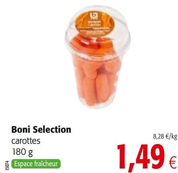 Promotions Boni selection carottes - Boni - Valide de 01/08/2018 à 15/08/2018 chez Colruyt
