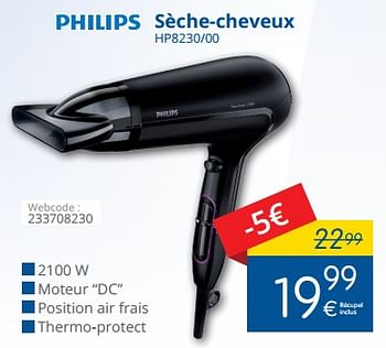 Promotions Philips sèche-cheveux hp8230-00 - Philips - Valide de 01/08/2018 à 29/08/2018 chez Eldi