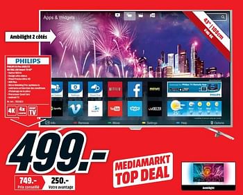 Media Markt promotie: Philips 43 pus 6501-12 4k full smart tv 43 - Philips (Multimedia) - Geldig tot 12/08/18 - PromoButler