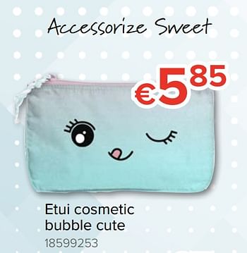 Promoties Etui cosmetic bubble cute - Lannoo - Geldig van 09/08/2018 tot 09/09/2018 bij Euro Shop