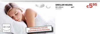 Promotions Oreiller helena - DDD - Valide de 09/08/2018 à 09/09/2018 chez Euro Shop
