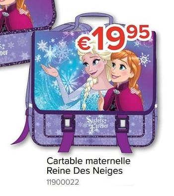Promoties Cartable maternelle reine des neiges - Disney  Frozen - Geldig van 09/08/2018 tot 09/09/2018 bij Euro Shop
