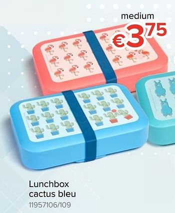 Promoties Lunchbox cactus bleu - DBP Plastics Solutions - Geldig van 09/08/2018 tot 09/09/2018 bij Euro Shop