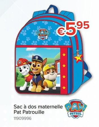 Promoties Sac à dos maternelle pat patrouille - PAW  PATROL - Geldig van 09/08/2018 tot 09/09/2018 bij Euro Shop