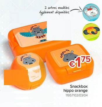 Promotions Snackbox hippo orange - DBP Plastics Solutions - Valide de 09/08/2018 à 09/09/2018 chez Euro Shop