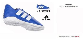 Promoties Adidas nemeziz indoor voetbalschoenen - Adidas - Geldig van 05/08/2018 tot 02/09/2018 bij Bristol