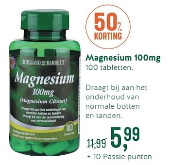 Promoties Magnesium - Huismerk - Holland & Barrett - Geldig van 30/07/2018 tot 26/08/2018 bij Holland & Barret
