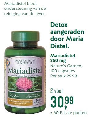 Promotions Mariadistel nature`s garden - Nature's Garden - Valide de 30/07/2018 à 26/08/2018 chez Holland & Barret