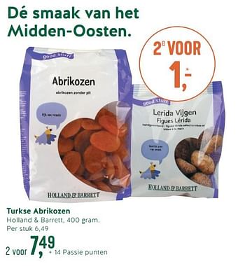Promoties Turkse abrikozen holland + barrett - Huismerk - Holland & Barrett - Geldig van 30/07/2018 tot 26/08/2018 bij Holland & Barret