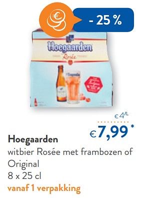 Promoties Hoegaarden witbier rosée met frambozen of original - Hoegaarden - Geldig van 01/08/2018 tot 14/08/2018 bij OKay