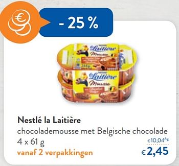 Promoties Nestlé la laitière chocolademousse met belgische chocolade - Nestlé - Geldig van 01/08/2018 tot 14/08/2018 bij OKay