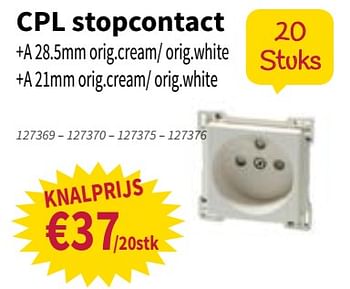 Promoties Cpl stopcontact - Huismerk - Cevo - Geldig van 02/08/2018 tot 15/08/2018 bij Cevo Market