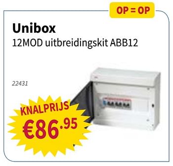 Promoties Unibox 12mod uitbreidingskit abb12 - ABB - Geldig van 02/08/2018 tot 15/08/2018 bij Cevo Market