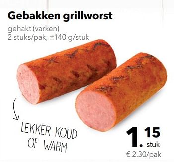 Promoties Gebakken grillworst - Huismerk - Buurtslagers - Geldig van 03/08/2018 tot 16/08/2018 bij Buurtslagers