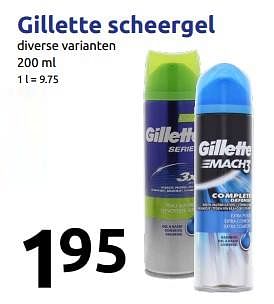 Promoties Gillette scheergel - Gillette - Geldig van 08/08/2018 tot 14/08/2018 bij Action