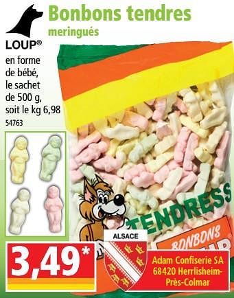 Promotions Bonbons tendres meringués - Loup - Valide de 08/08/2018 à 14/08/2018 chez Norma