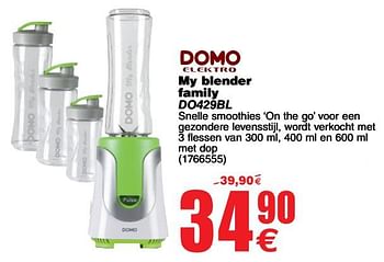 Promoties Domo elektro my blender family do429bl - Domo elektro - Geldig van 07/08/2018 tot 20/08/2018 bij Cora