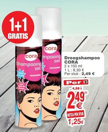 Promoties Droogshampoo cora - Huismerk - Cora - Geldig van 07/08/2018 tot 20/08/2018 bij Cora