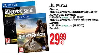 Promoties Tom clancy`s rainbow six siege advanced edition - Ubisoft - Geldig van 07/08/2018 tot 20/08/2018 bij Cora