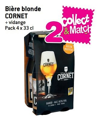 Promotions Bière blonde cornet - Cornet  - Valide de 08/08/2018 à 21/08/2018 chez Match