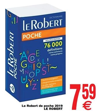 Promoties Le robert de poche 2019 le robert - Le Robert - Geldig van 07/08/2018 tot 20/08/2018 bij Cora