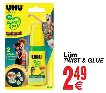 Promotions Lijm twist + glue - UHU - Valide de 07/08/2018 à 20/08/2018 chez Cora