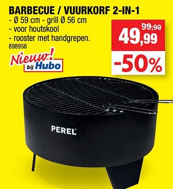 Promoties Barbecue-vuurkorf 2-in1 - Merk onbekend - Geldig van 08/08/2018 tot 26/08/2018 bij Hubo
