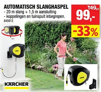 Promotions Kärcher automatisch slanghaspel - Kärcher - Valide de 08/08/2018 à 26/08/2018 chez Hubo