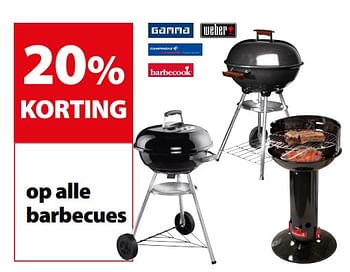 Promotions 20% korting op alle barbecues - Produit maison - Gamma - Valide de 14/08/2018 à 27/08/2018 chez Gamma