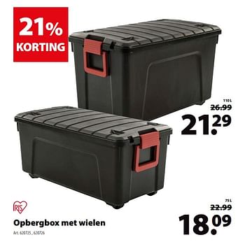 Promoties Opbergbox met wielen - Iris - Geldig van 14/08/2018 tot 27/08/2018 bij Gamma