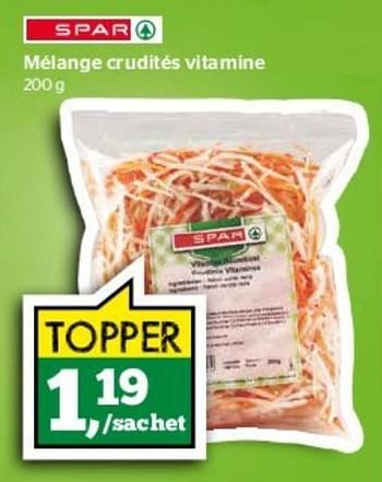 Promotions Mélange crudités vitamine - Spar - Valide de 02/08/2018 à 14/08/2018 chez Spar