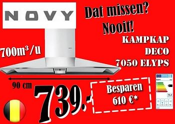 Promoties Novy dampkap deco 7050 elyps - Novy - Geldig van 03/08/2018 tot 31/08/2018 bij Electro Zschau