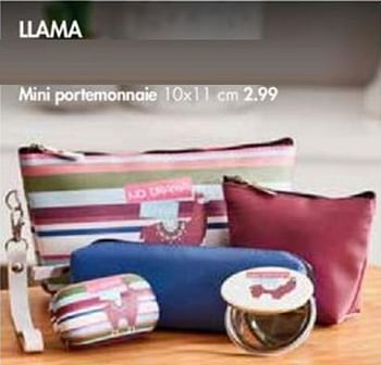 Promotions Llama mini portemonnaie - Produit maison - Casa - Valide de 30/07/2018 à 26/08/2018 chez Casa