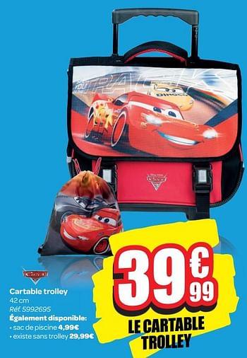 Promotions Cartable trolley - Produit maison - Carrefour  - Valide de 01/08/2018 à 09/09/2018 chez Carrefour