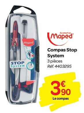 Promotions Compas stop system - Maped - Valide de 01/08/2018 à 09/09/2018 chez Carrefour