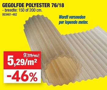 Promotions Gegolfde polyester 76-18 - Scala - Valide de 08/08/2018 à 26/08/2018 chez Hubo