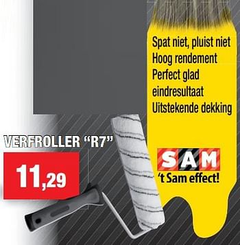 Promoties Verfroller r7 - SAM - Geldig van 08/08/2018 tot 26/08/2018 bij Hubo