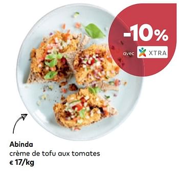Promotions Abinda crème de tofu aux tomates - Abinda - Valide de 01/08/2018 à 04/09/2018 chez Bioplanet