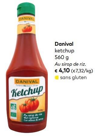 Promotions Danival ketchup - Danival - Valide de 01/08/2018 à 04/09/2018 chez Bioplanet