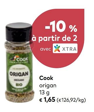 Promoties Cook origan - Cook - Geldig van 01/08/2018 tot 04/09/2018 bij Bioplanet