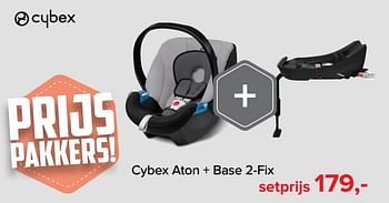 Promoties Cybex aton + base 2-fix - Cybex - Geldig van 01/08/2018 tot 01/09/2018 bij Baby-Dump