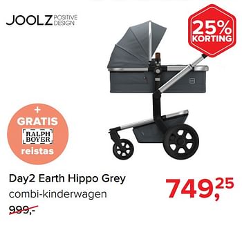 Promoties Day2 earth hippo grey combi-kinderwagen - Joolz - Geldig van 01/08/2018 tot 01/09/2018 bij Baby-Dump