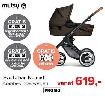 Promotions Evo urban nomad combi-kinderwagen - Mutsy - Valide de 01/08/2018 à 01/09/2018 chez Baby-Dump