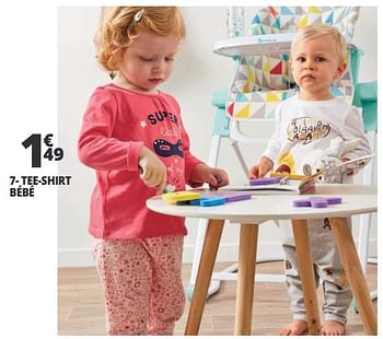 Promoties Tee-shirt bébé - Inextenso - Geldig van 07/08/2018 tot 13/08/2018 bij Auchan