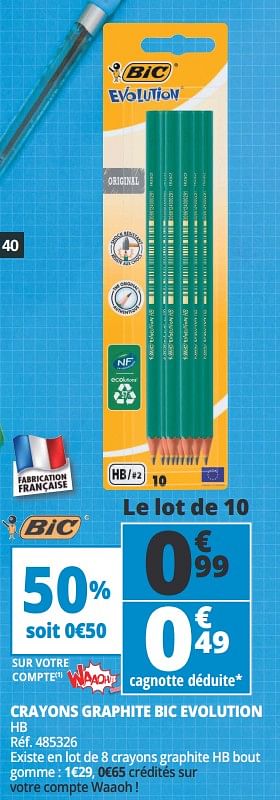 Promotions Crayons graphite bic evolution - BIC - Valide de 07/08/2018 à 13/08/2018 chez Auchan Ronq