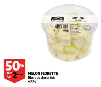 Promotions Melon florette - Florette - Valide de 07/08/2018 à 13/08/2018 chez Auchan Ronq