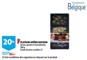 Promoties Plateau apéro auchan - Huismerk - Auchan - Geldig van 07/08/2018 tot 13/08/2018 bij Auchan
