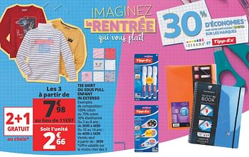 Promotions Tee shirt ou sous pull enfant in extenso - Produit Maison - Auchan Ronq - Valide de 07/08/2018 à 13/08/2018 chez Auchan Ronq